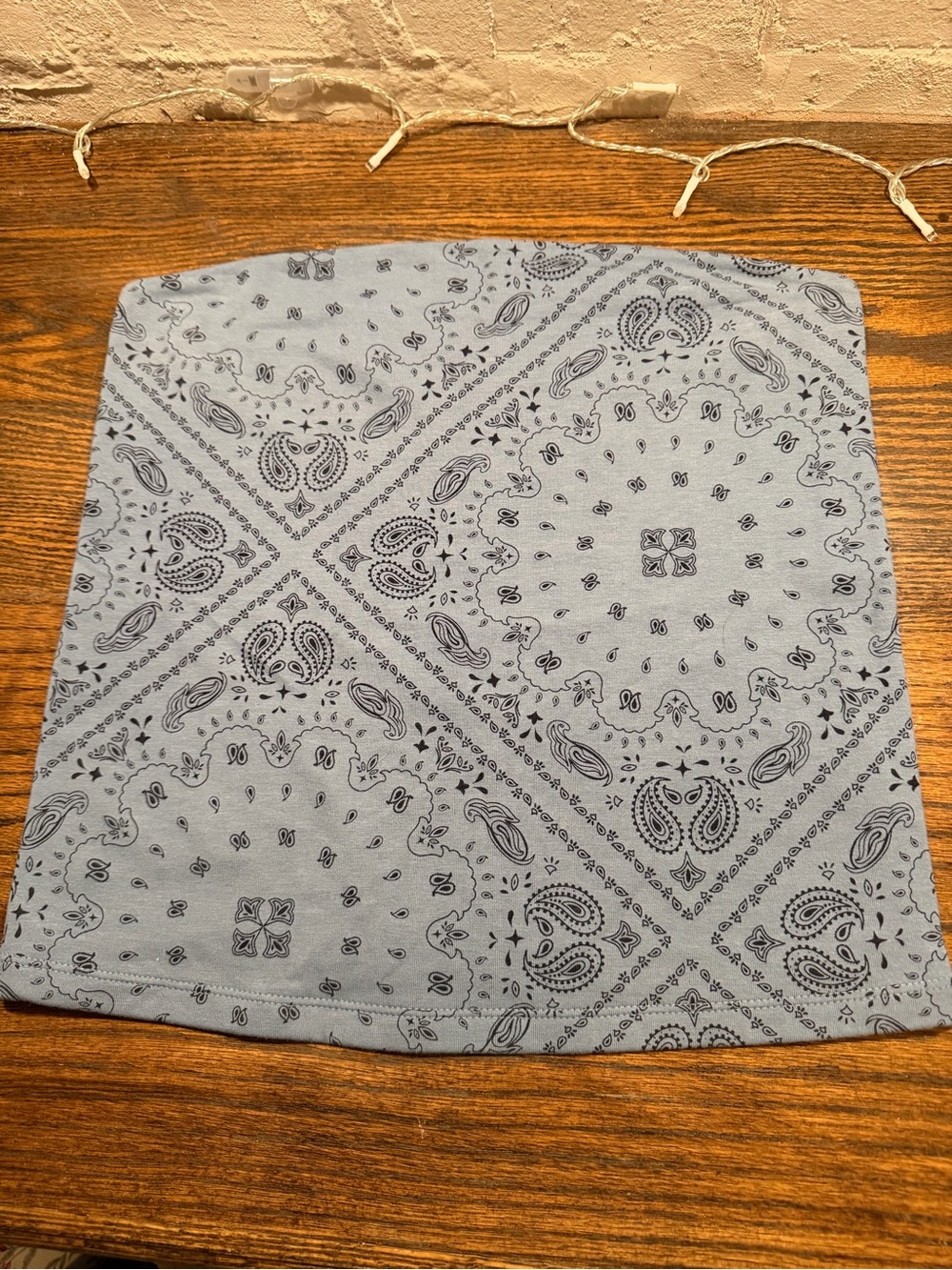 wild fable Light Blue Paisley Bandana tube top